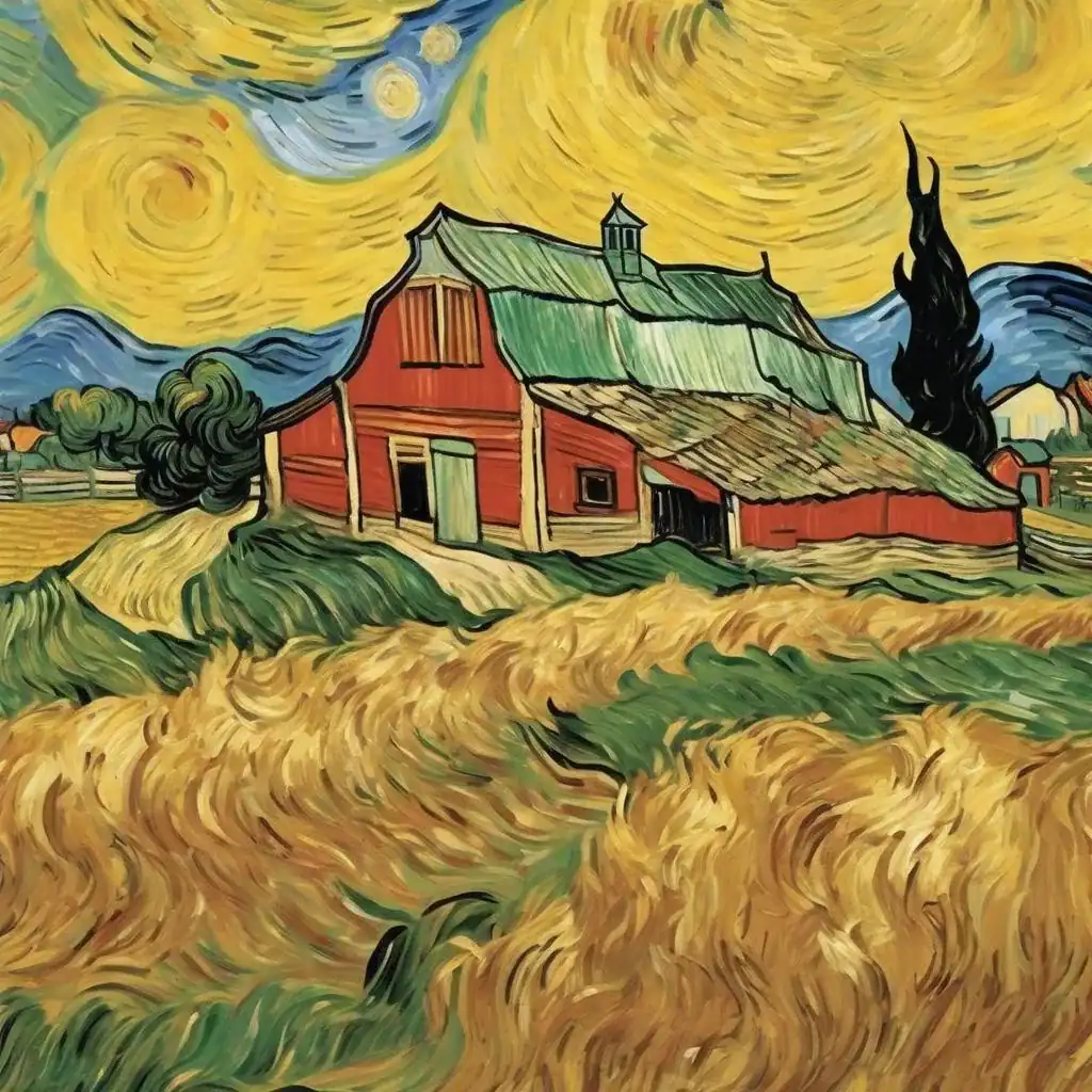 Barn and Farmhouse – Vincent van Gogh